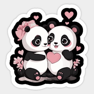 Be My Valentine Panda Sticker